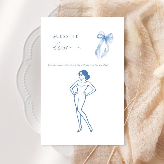 Blue Bow Fête des mariées Devine Le Jeu De Robe (Créateur téléchargé)