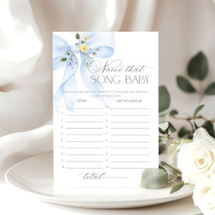 Blue Bow Nom de la chanson jeu de baby shower