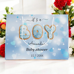 Blue Boy Baby shower Hearts Motif Cadeau sac