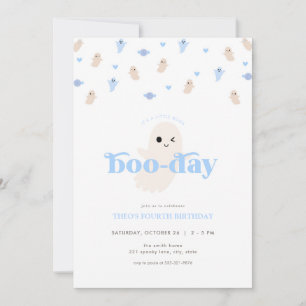 Blue Boy Ghost Halloween Invitation d'anniversaire