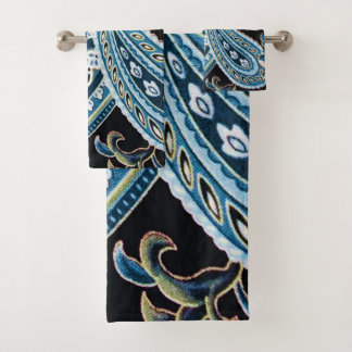 Blue Brown Vintage Paisley