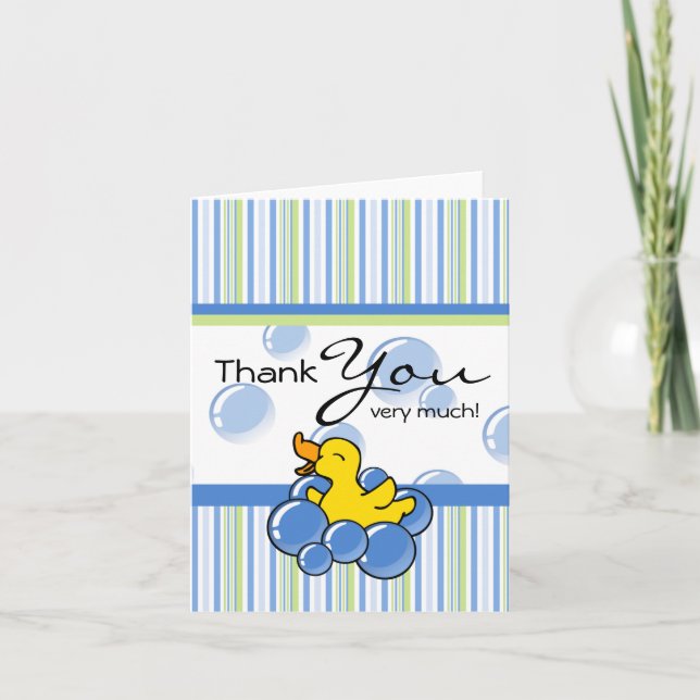 Blue Bubble Ducky Merci Notes (Devant)