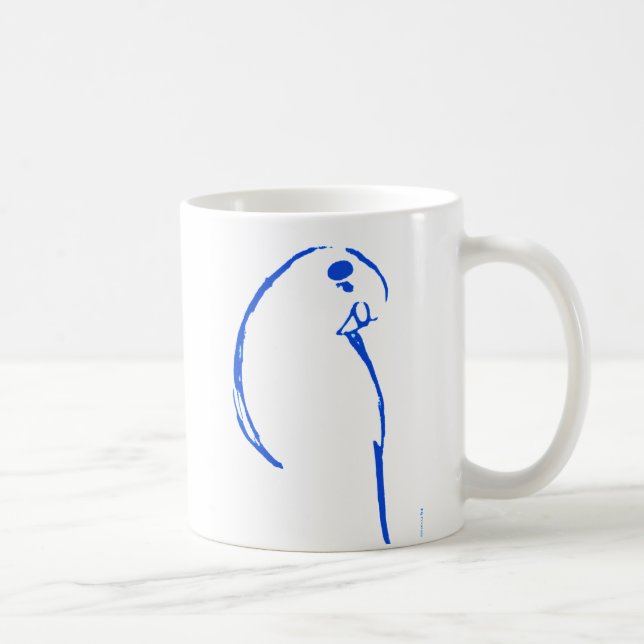 Blue Budgerigar Mug (Droite)