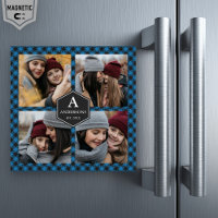 Blue Buffalo Plaid Lumberjack Famille Photo Collag