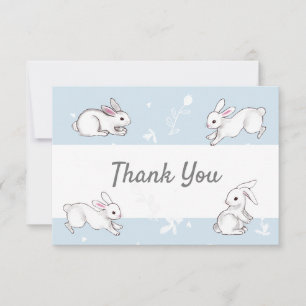 Blue Bunnies Merci Cartes de notes