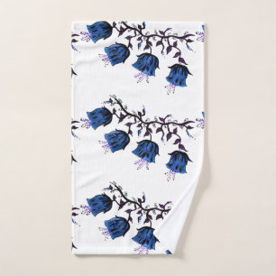 Blue Canterbury cloches sur Vine Fleurs serviette 