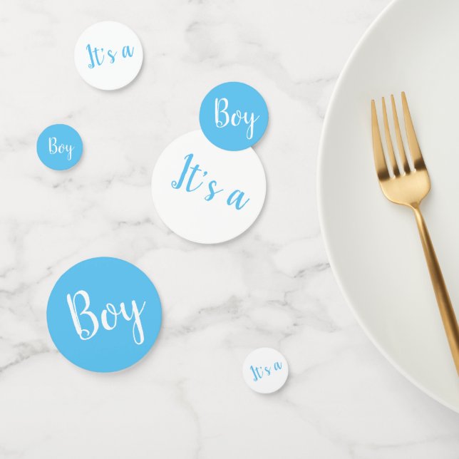 Blue C'est un garçon Confetti Baby Genre Reveal (Groupe)
