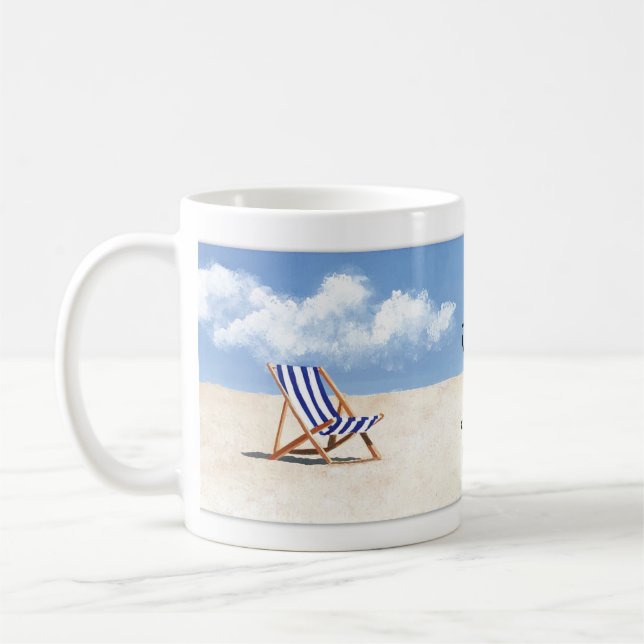 Blue Chair Beach Peinture par Just Dahl Mug (Gauche)