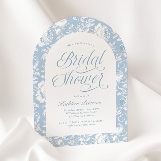 Blue Chinoiserie Bridal Shower Invitation (Créateur téléchargé)