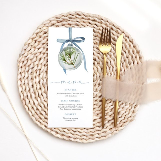 Blue Christmas Dinner Menu (Créateur téléchargé)