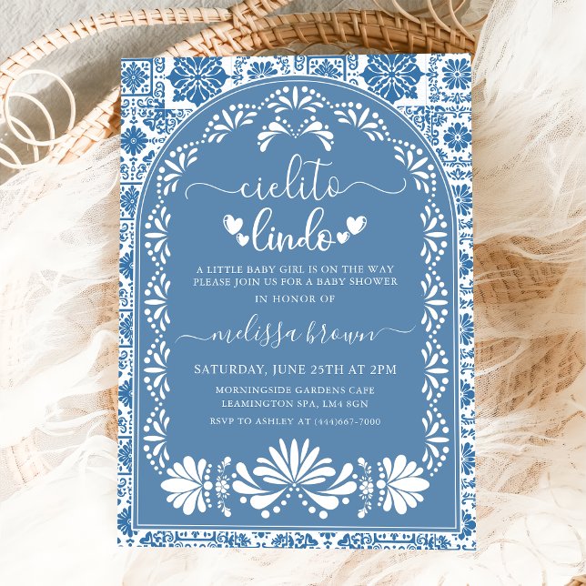 Blue Cielito Lindo Baby shower Invitation (Créateur téléchargé)