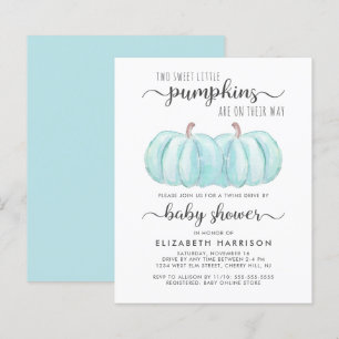Blue Citrouille Twin Boys Drive Par Baby shower