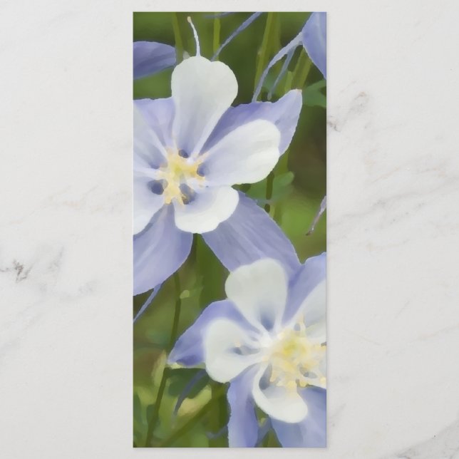 Blue Columbine Flowers Programme de mariage (Devant)