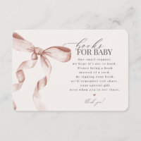 Blue Coquette Books For Baby invitation insert