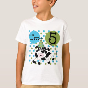 Blue Cow 5th Birthday Tshirts et cadeaux