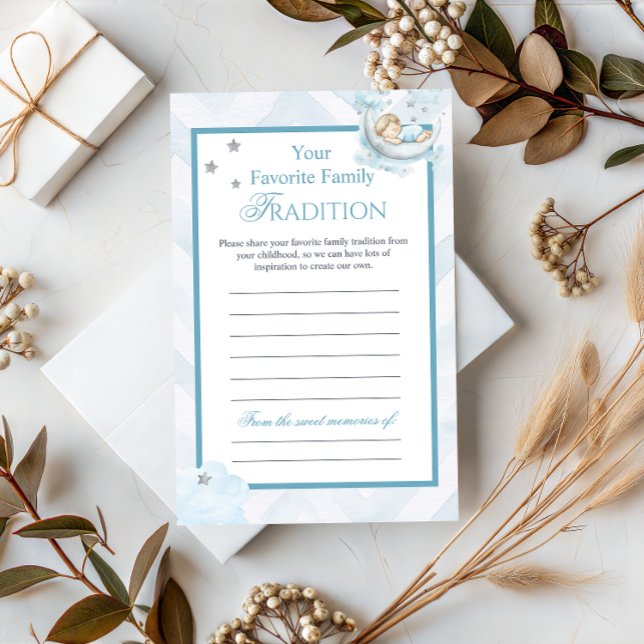 Blue Crown Family Tradition Baby Shower Advice (Créateur téléchargé)