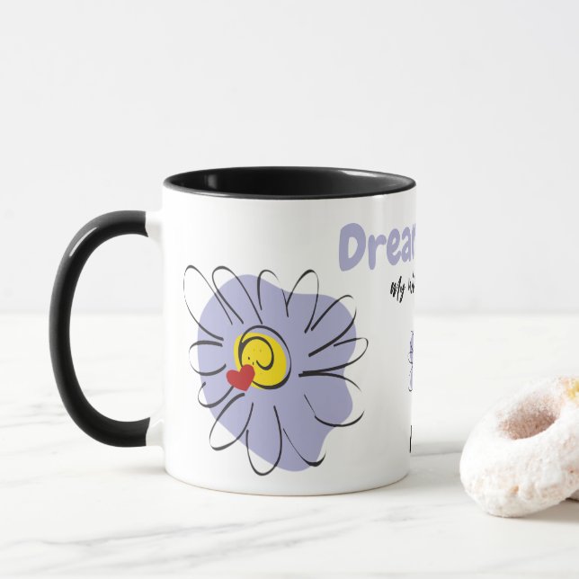 Blue Daisy, Dream Lover, Valentine Gift Mug (Avec donut)