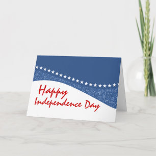 Blue Dazzling Star Curies Juillet 4 Carte de voeux