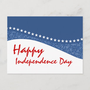 Blue Dazzling Star Curies Juillet 4 Carte postale