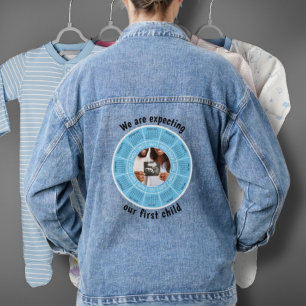 Blue Denim Jean Grossesse de la veste Nous nous at