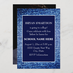 Blue Denim - Look Trunk Party Photo Invitation