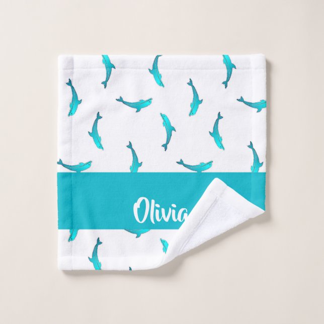 Blue dolphins (Gant de toilette)