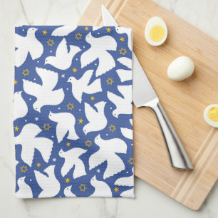 Blue Dove Star de David Hanoukka Serviette de cuis