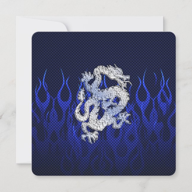 Blue Dragon en Chrome Style Fibre de Carbone (Devant)