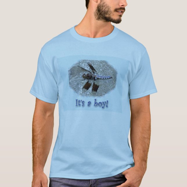 Blue Dragonfly C'est un garçon ! T-shirt (Devant)