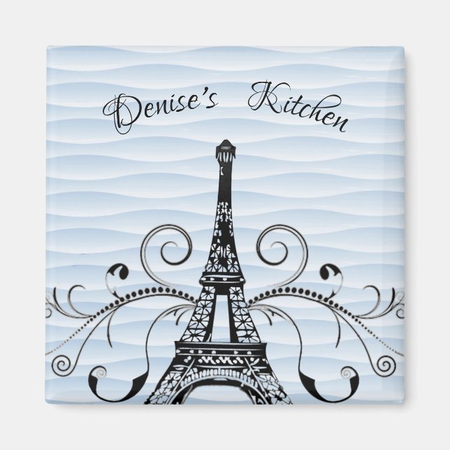 Blue Eiffel Tower Magnet (Devant)