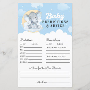 Blue Elephant Baby Prediction et de conseil Jeu