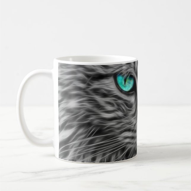 Blue Eye Cat Pet Mug Cup de café Mug (Gauche)
