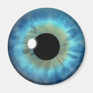 Blue Eye Iris Eyeball Cool Custom Round Magnet