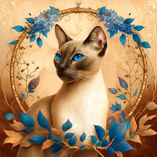 Blue Eyed Siamese Chat Jigsaw Puzzle