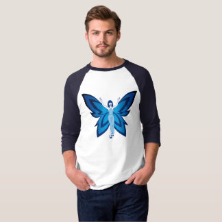 Blue Faery, T-shirt à raglan à manches 3/4