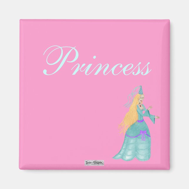 Blue Fairytale Princess Magnet (Devant)