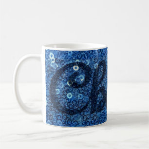 Blue Faux Sequins Salue Coffee Celebration Mug