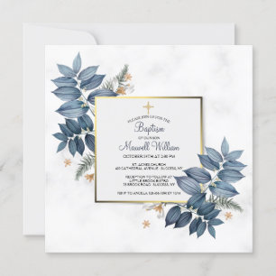 Blue Ferns Invitation religieuse