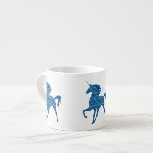 Blue Fire Unicorn Espresso Mug