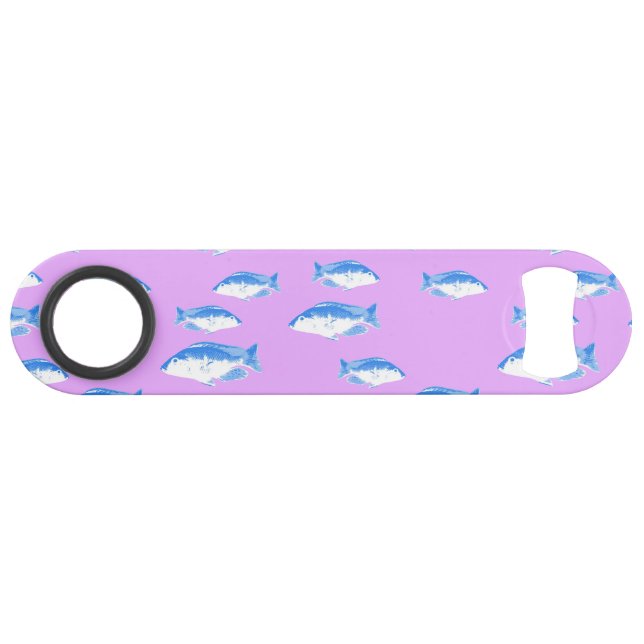 Blue fish on lilac (Dos Horizontal)