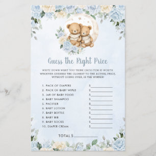 Blue Floral Baby Bears Twin Guess Prix juste Jeu