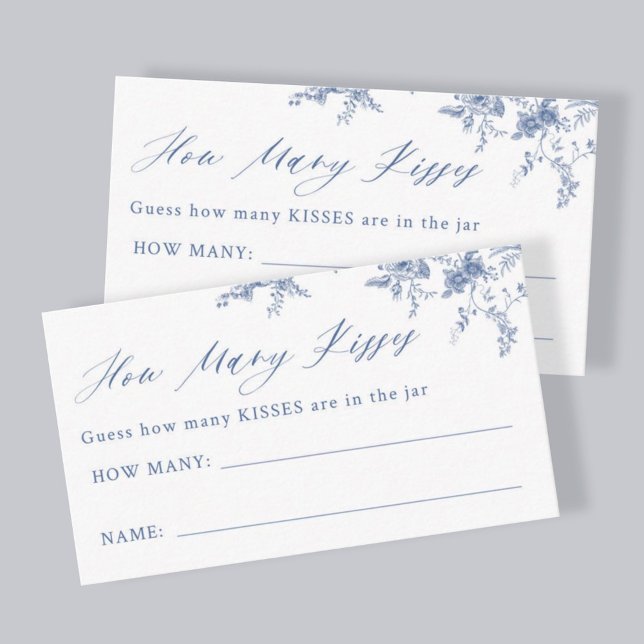 Blue Floral Devine Combien De Cartes De Jeu (Créateur téléchargé)