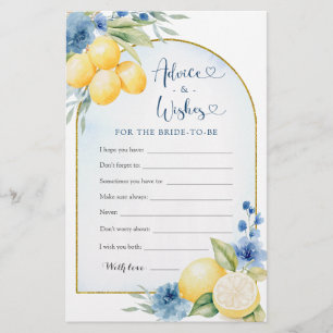 Blue Floral Lemon Main Squeeze Conseils et souhait