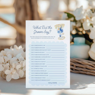 Blue Floral Qu'est-ce qui a fait Groom Bridal Game
