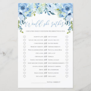 Blue floral Voudrait-elle plutôt bridla douche jeu
