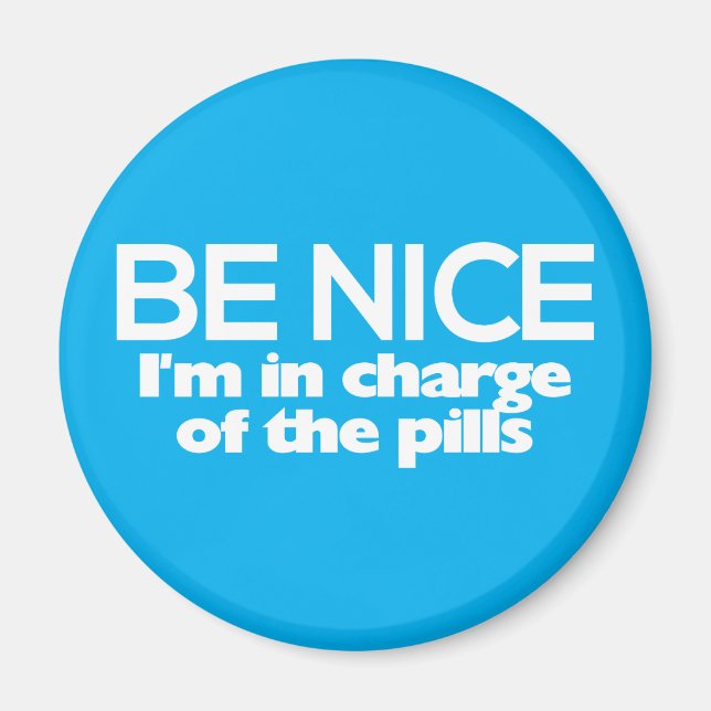 Blue Funny Nurse Magnet (Devant)