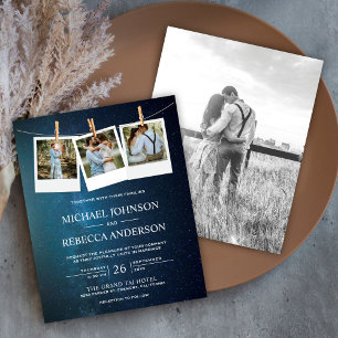 Blue Galaxy Espace photo Budget Faire-part de mari