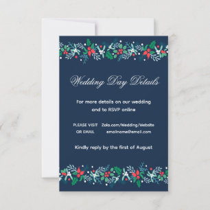 Blue Garland - Détails du jour de mariage RSVP