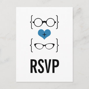 Blue Geeky Glass carte postale RSVP