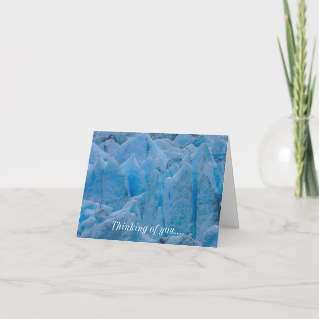 Blue Glacier Penser De Vous Carte De Voeux (Devant)